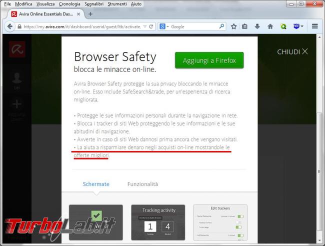 Avira estensione chrome