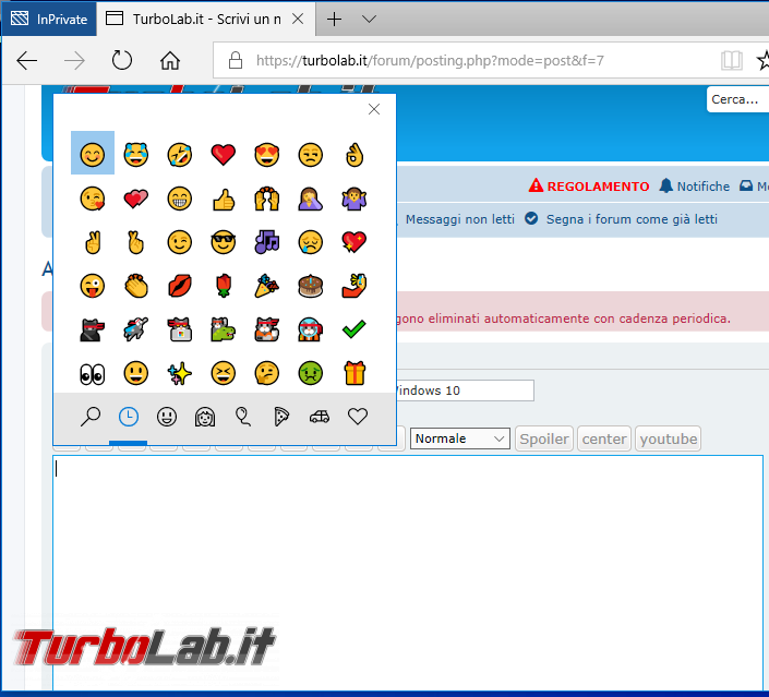 Come inserire le emoji (faccine) con la tastiera da PC Windows 10  [TurboLab.it]