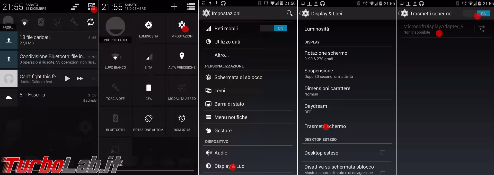 android trasmetti schermo