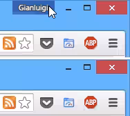 chrome username barra titolo