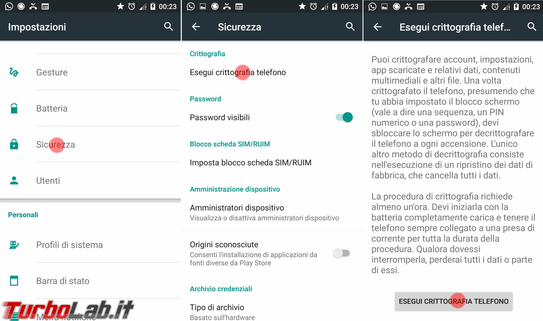 crittografia android