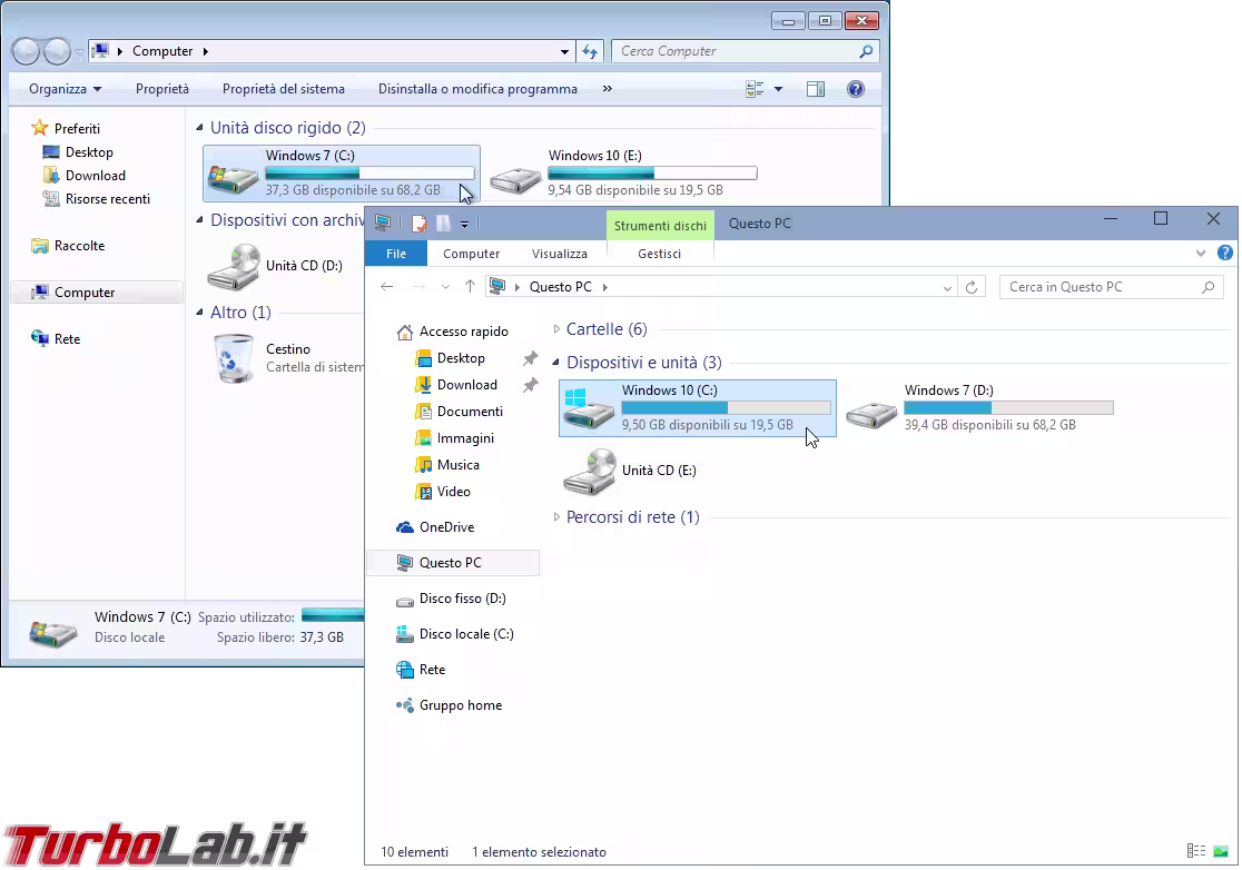 dual boot esplora file