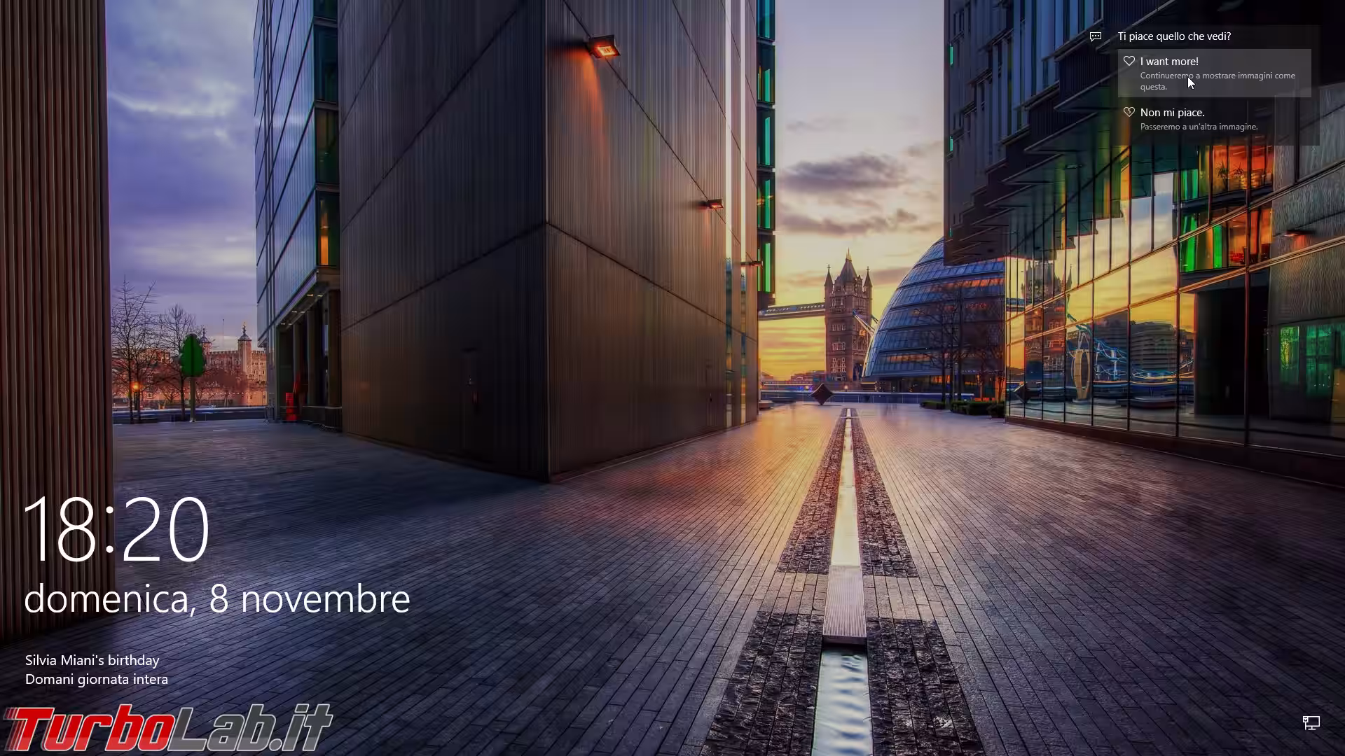 schermata di blocco windows spotlight contenuti in evidenz