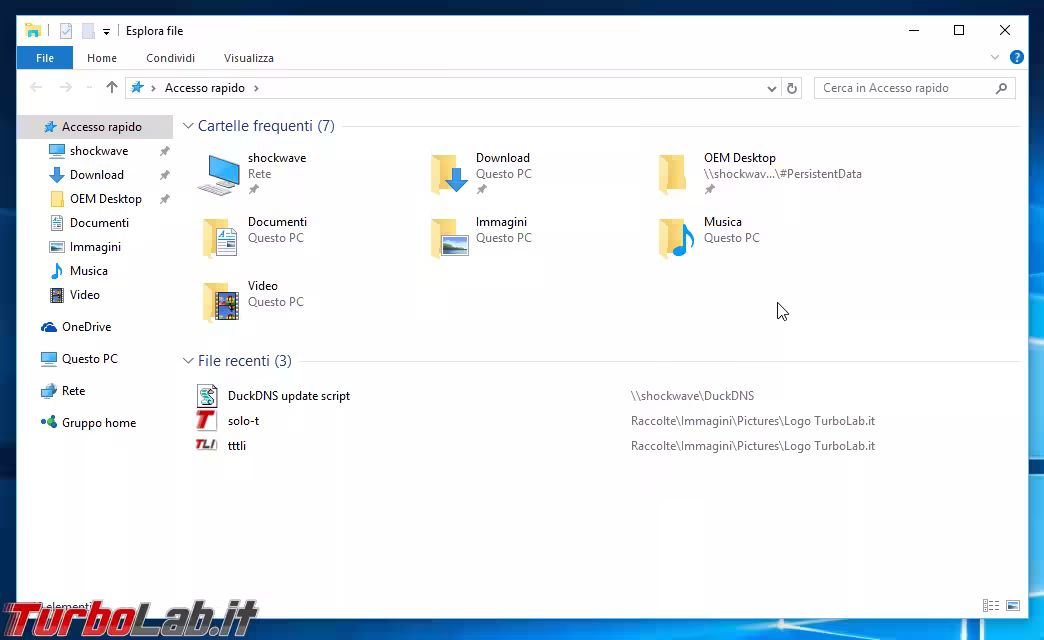 windows 10 esplora file explorer accesso rapido