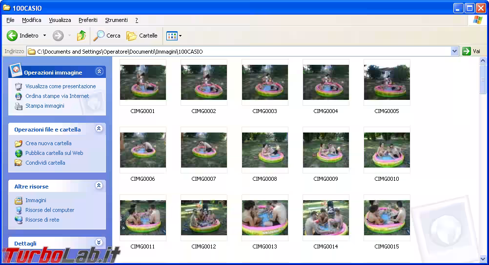 windows xp cartella immagi