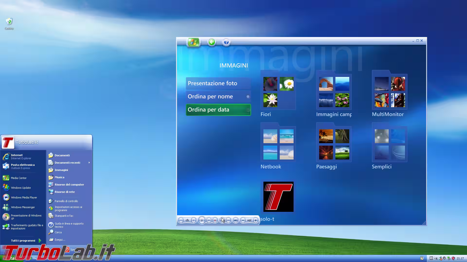 windows xp media center desktop