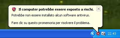 windows xp notifica antivirus