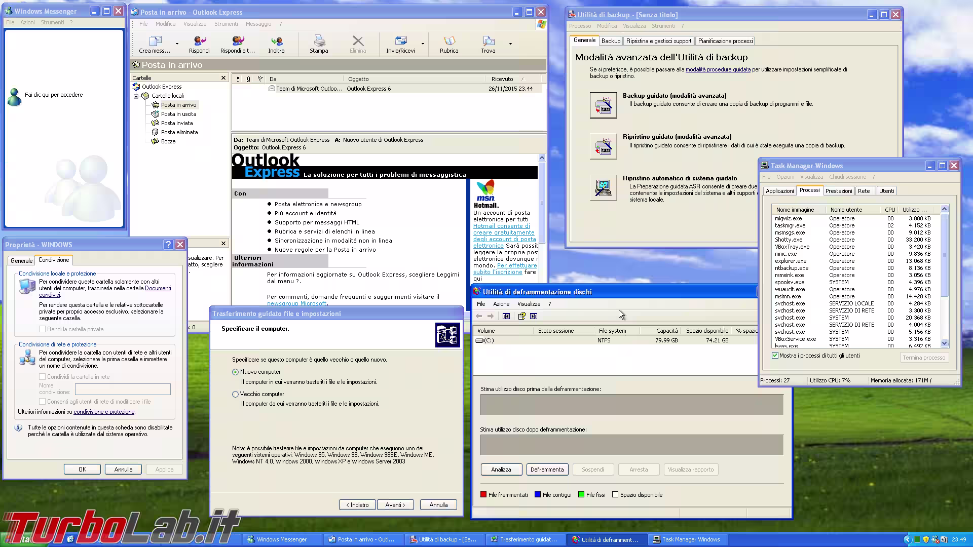 windows xp programmi