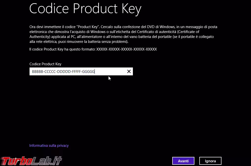 WinSetup product key