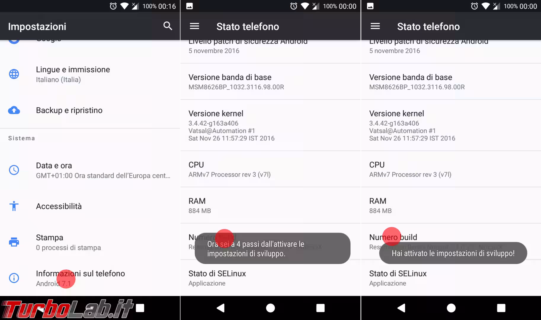 android opzioni sviluppator