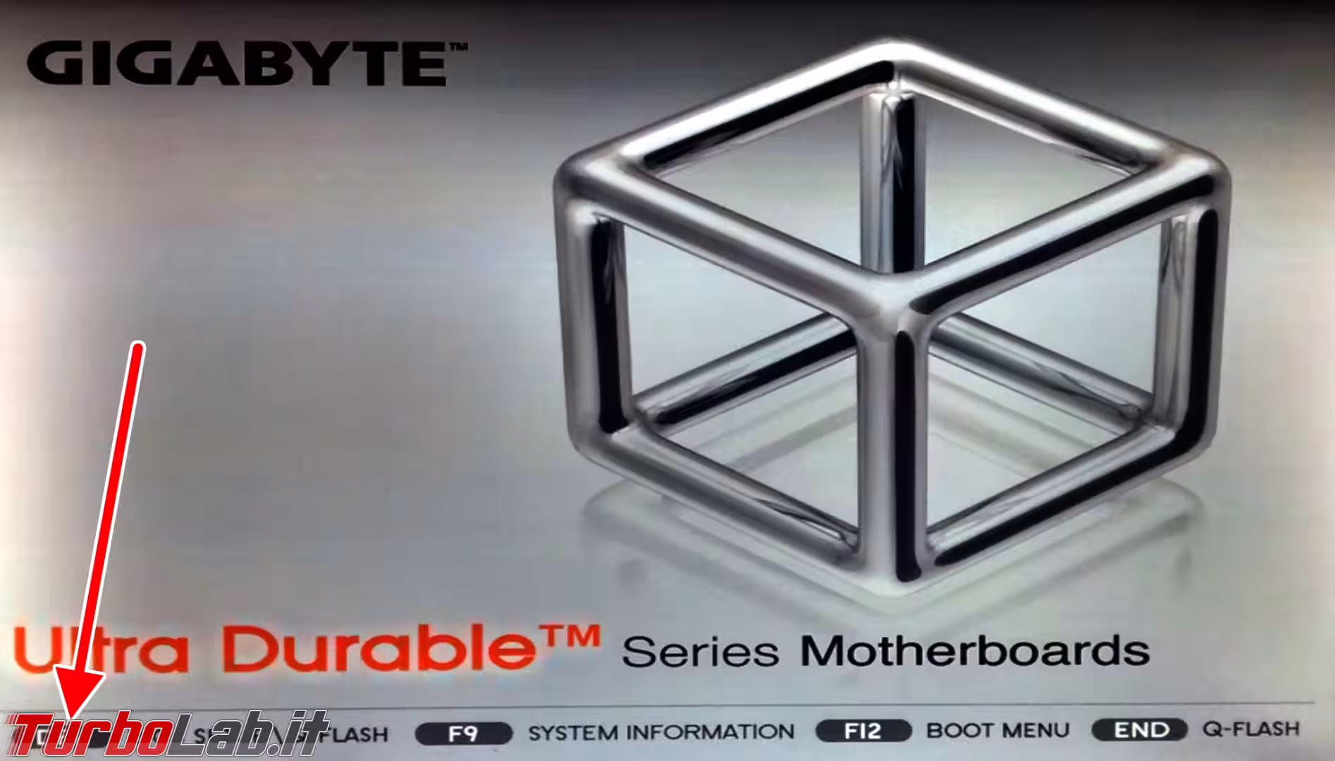 boot scheda madre gigabyt