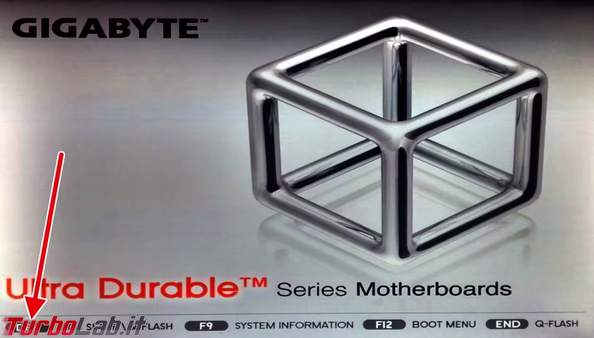 boot scheda madre gigabyte