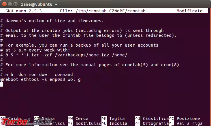 crontab ethtool