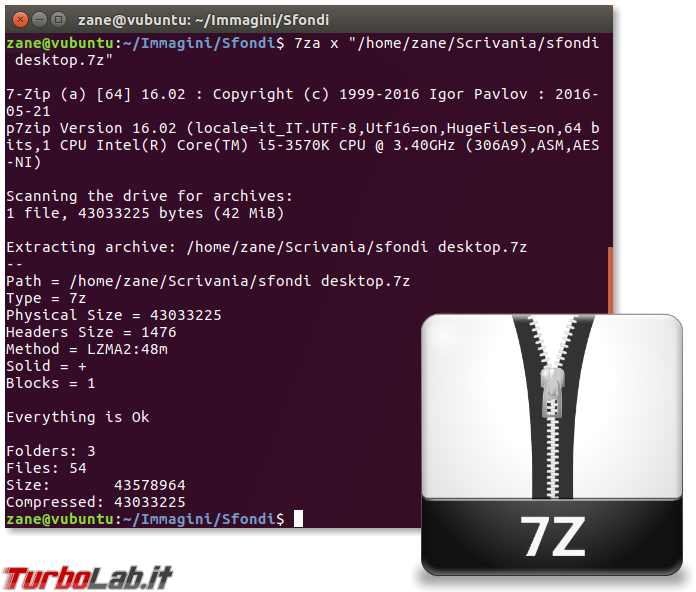 File .7z, Linux e linea di comando: come creare/comprimere ed estrarre ...