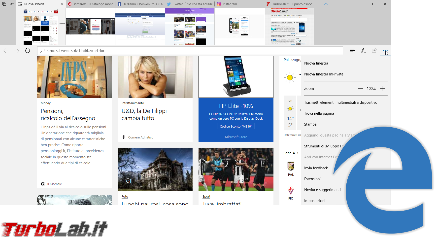 Tutte le novità di Microsoft Edge in Windows 10 1703, Creators Update ...
