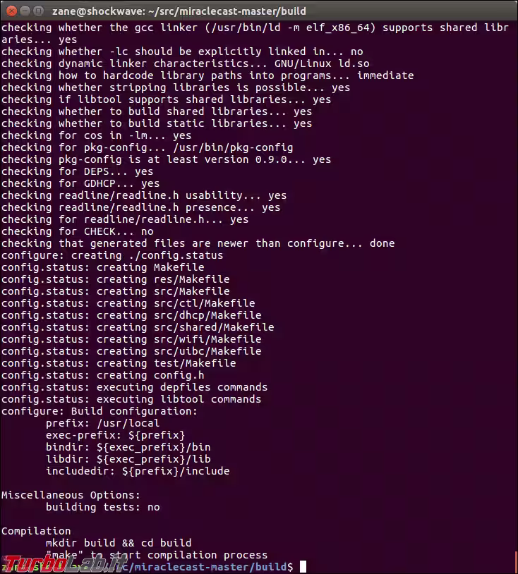 miraclecast configure