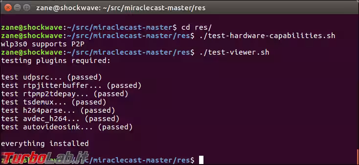 miraclecast test hardwar