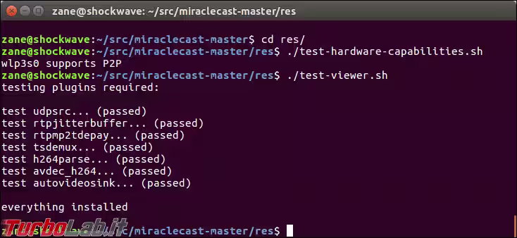 miraclecast test hardware
