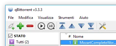 qbittorrent toolbar