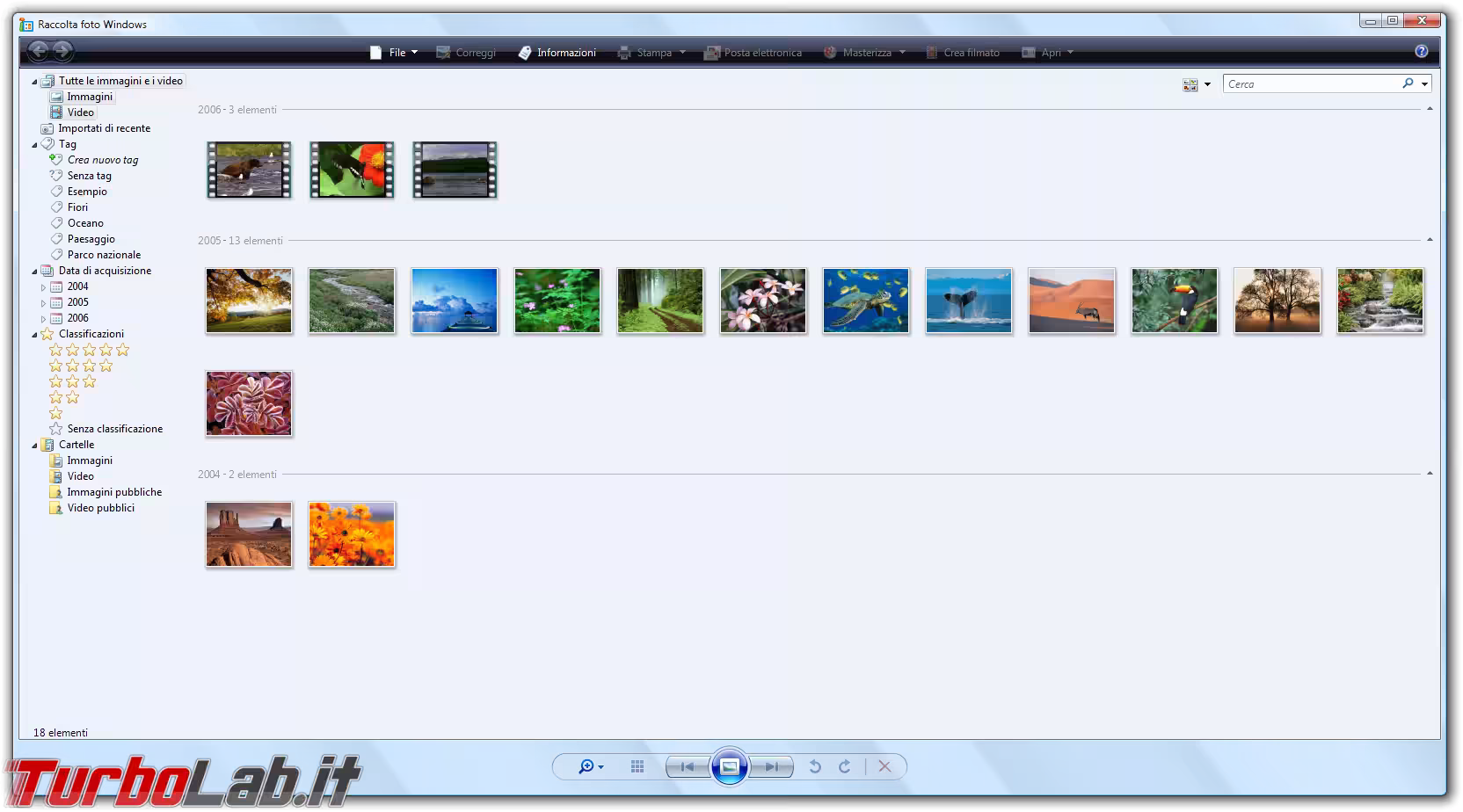 Raccolta foto Windows