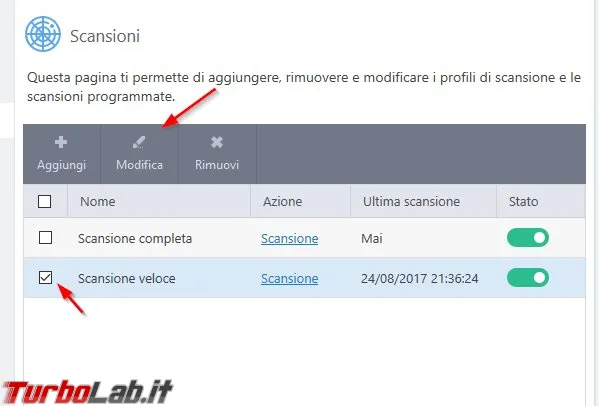 Scansione veloce COMODO
