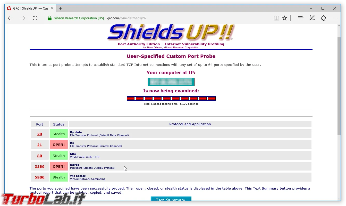 shields up port open