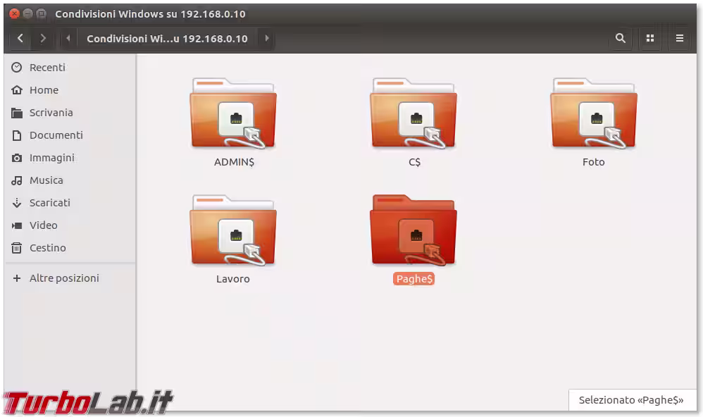 ubuntu smb client cartella condivisa rete