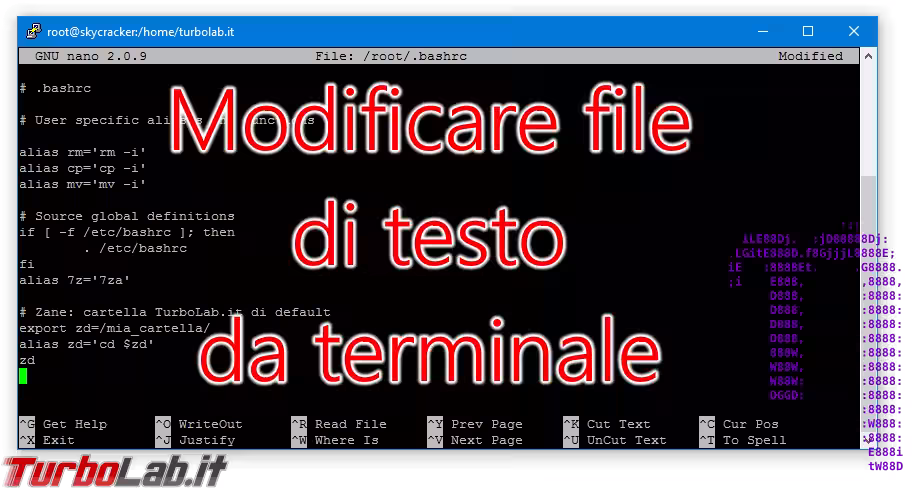 vi nano terminale spotlight