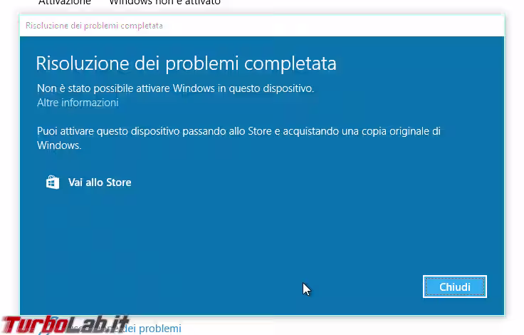 windows 10 1607 Risoluzione dei problemi di attivazione
