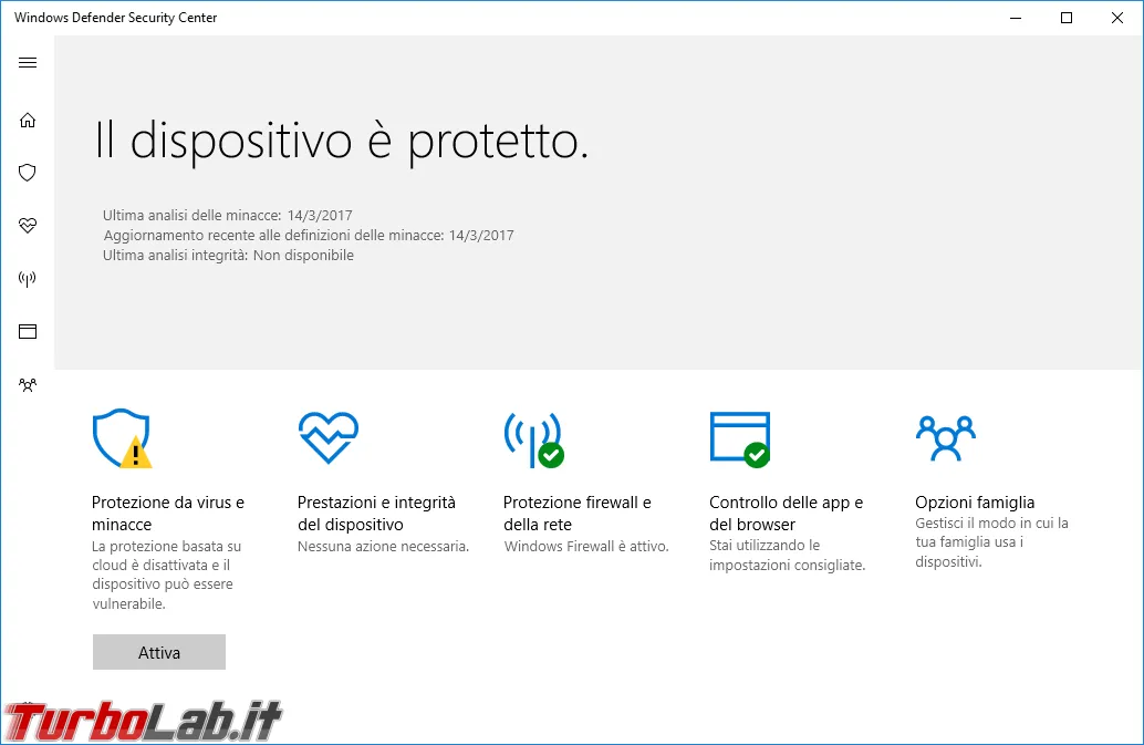 windows defender security center