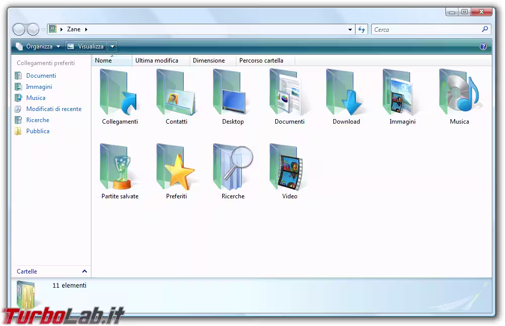windows vista explorer home utente