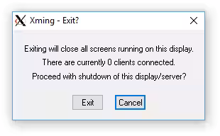 Xming - Exit