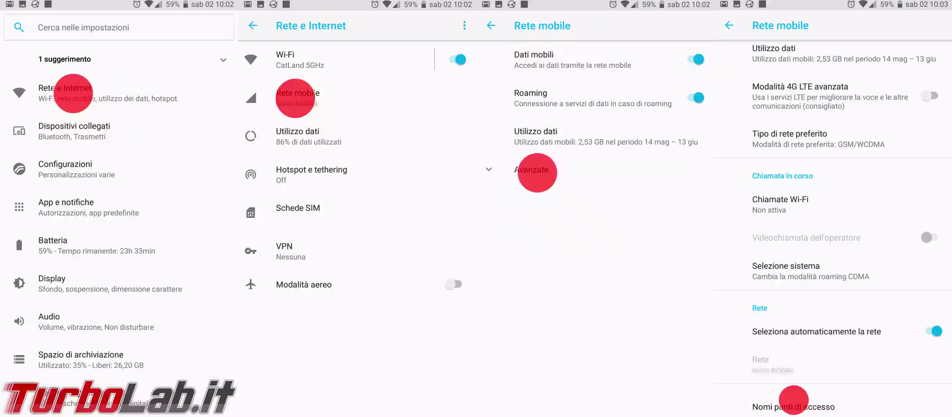 android rete impostazioni apn