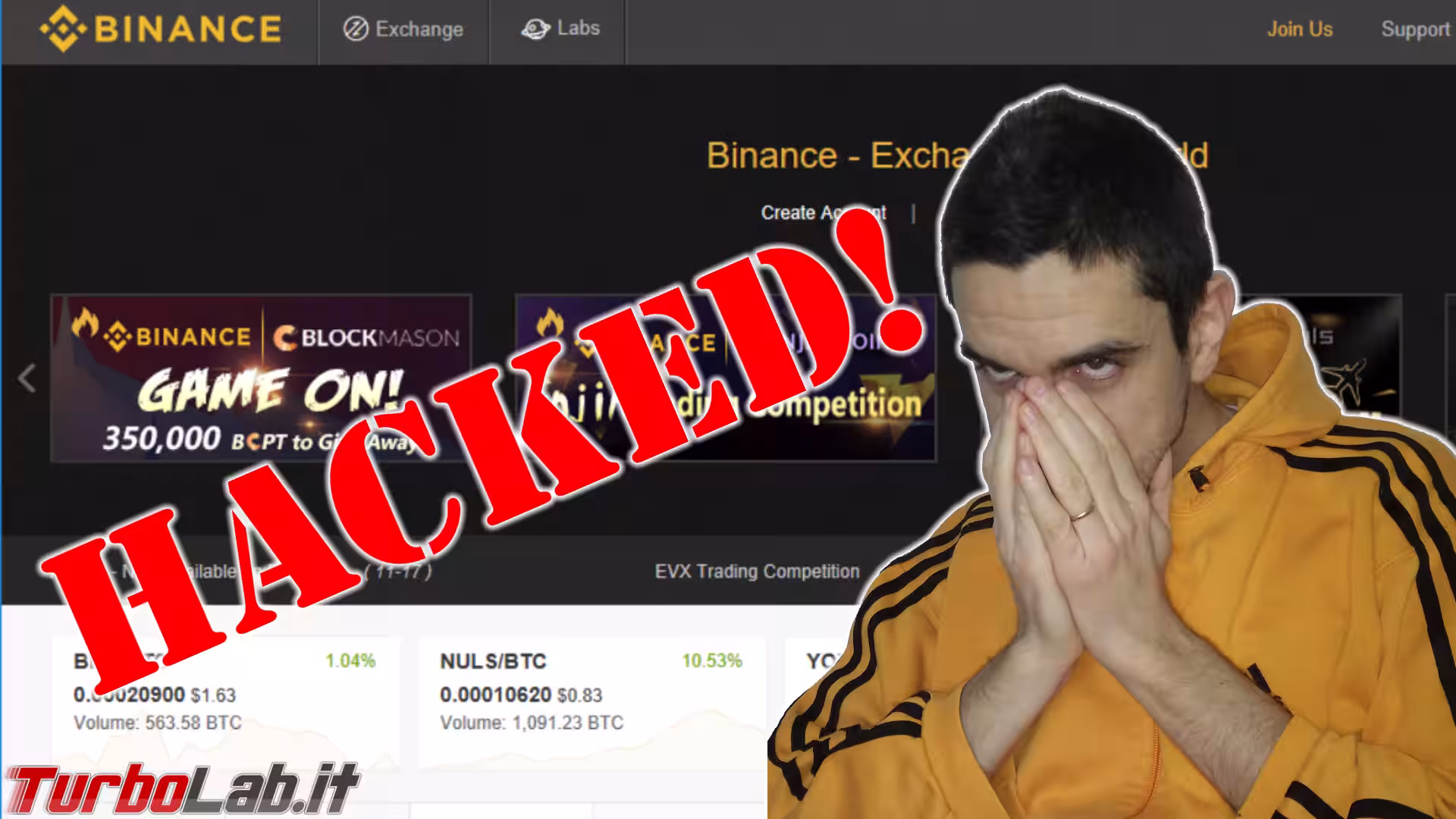 binance hacked spotlight PNG