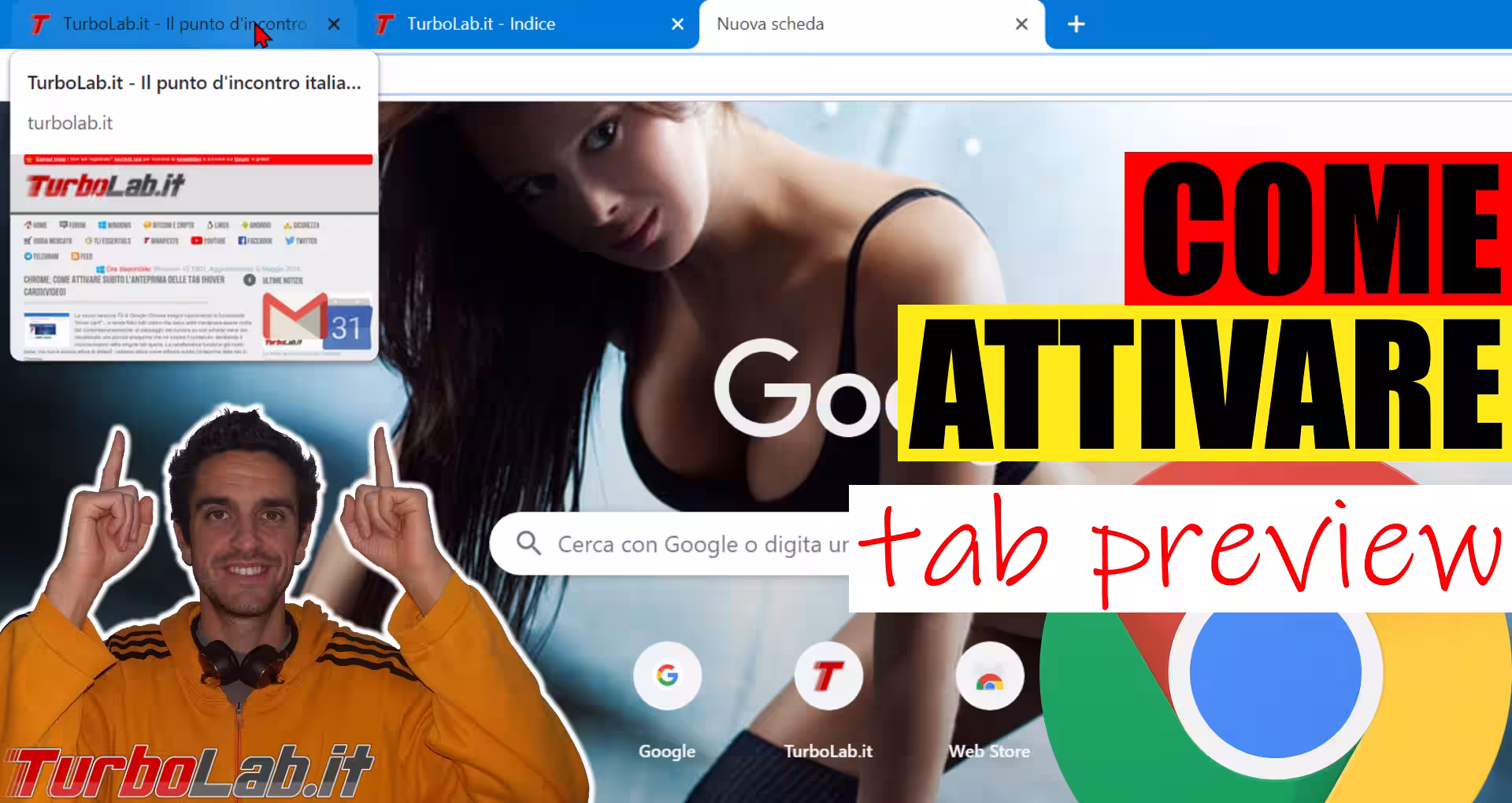 come attivare tab preview google chrome spotlight