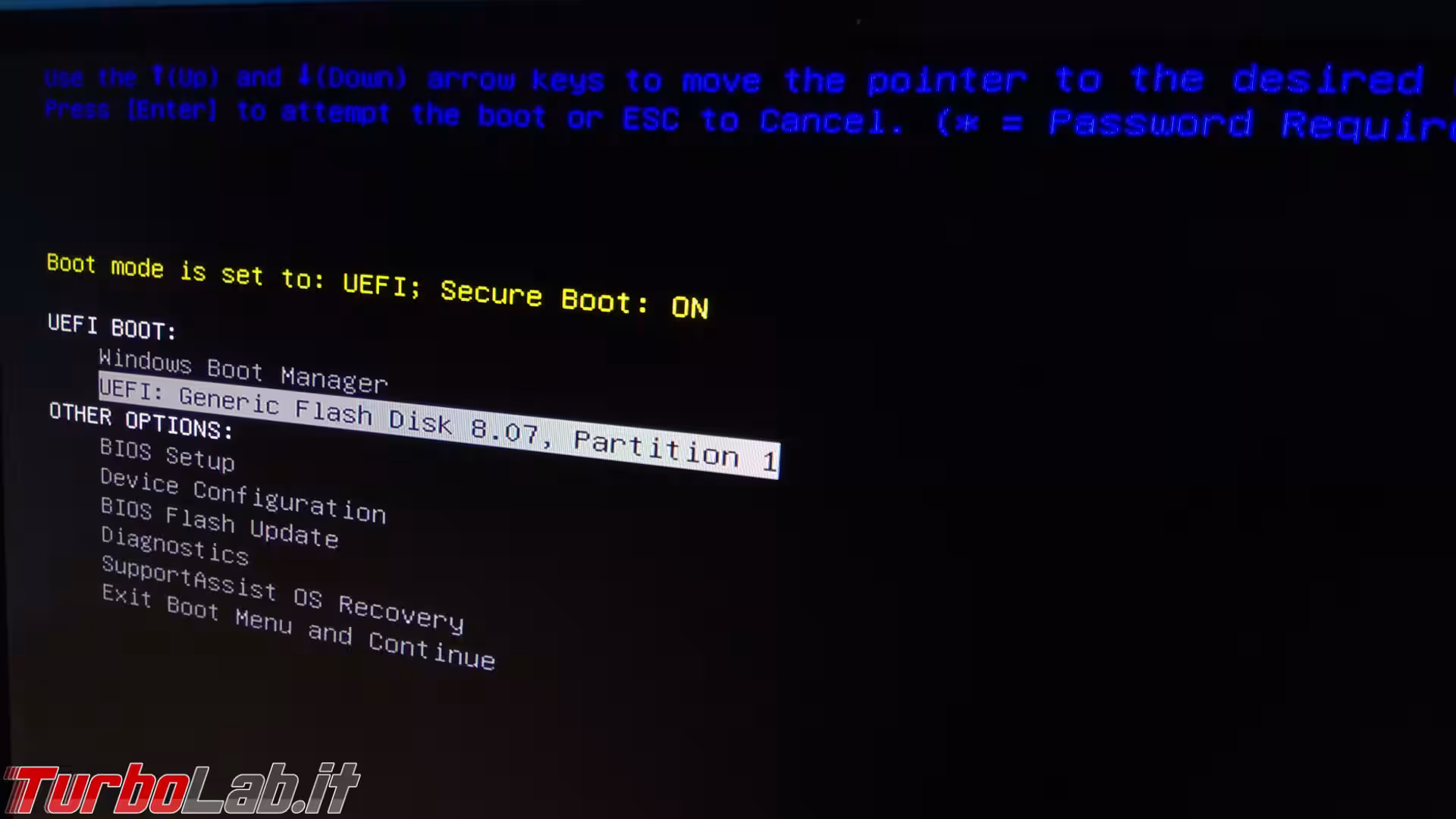dell xps boot form us