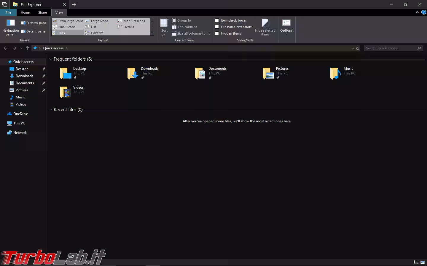 tema scuro esplora fil
