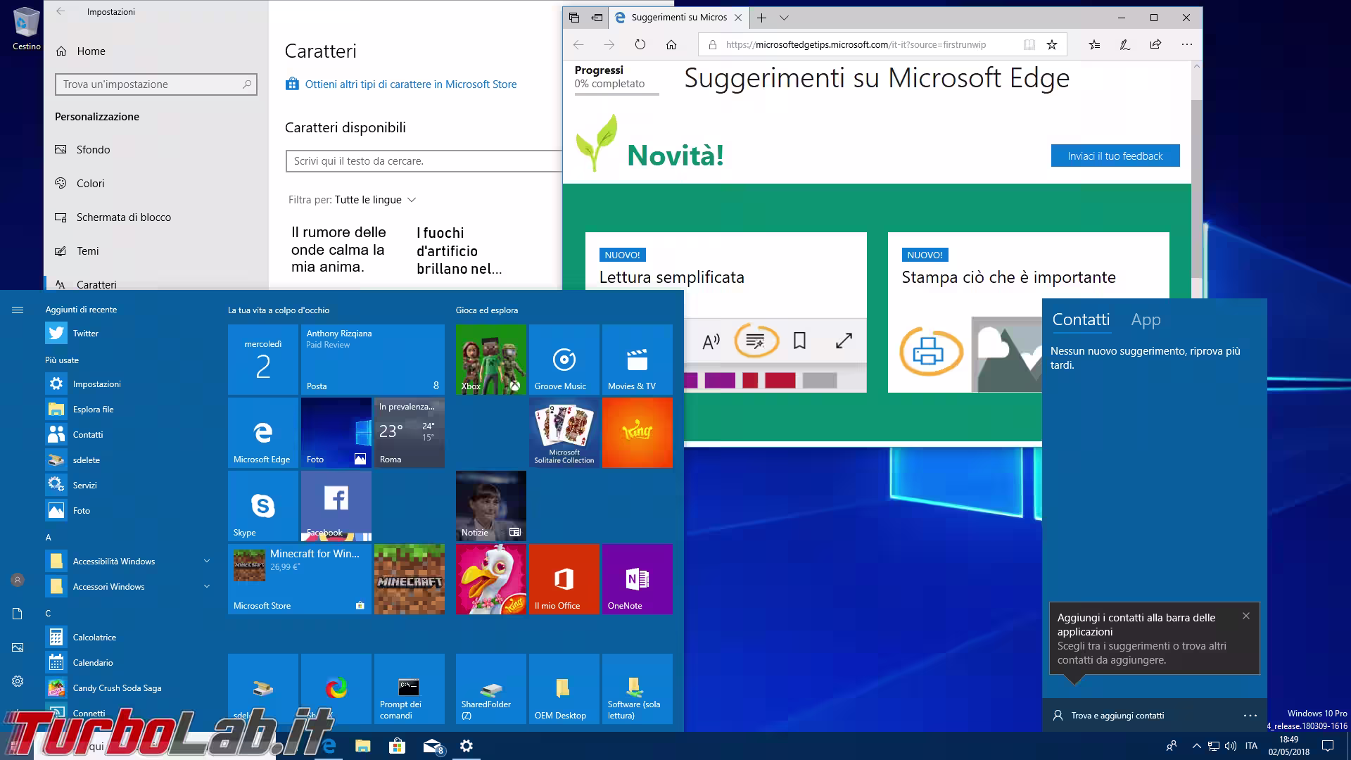 windows 10 1803 desktop