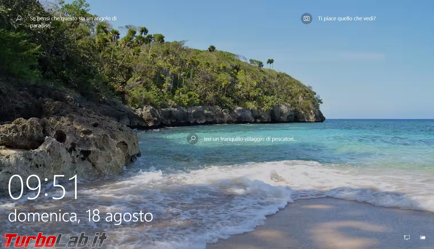 windows 10 schermata di blocco lockscree