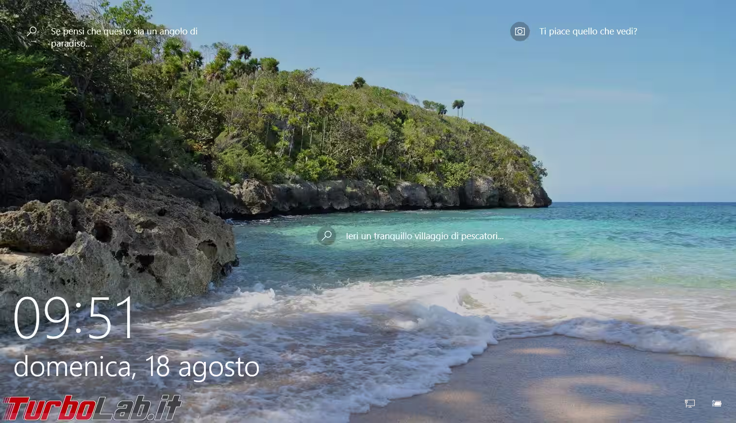 windows 10 schermata di blocco lockscreen