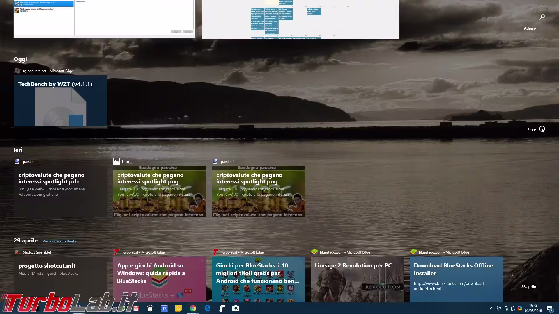 windows 10 timeline