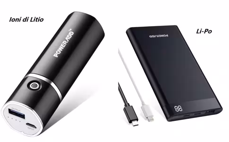 accumulatore batteria power bank ioni di litio lipo