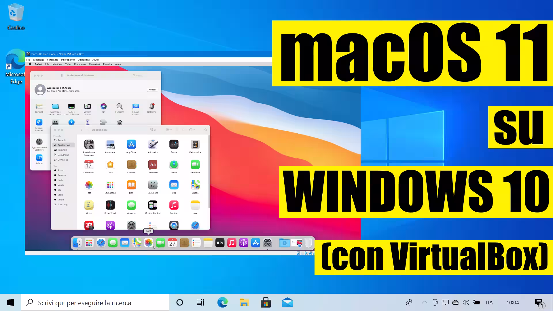 come installare macos 11 su windows con virtualbox spotlight