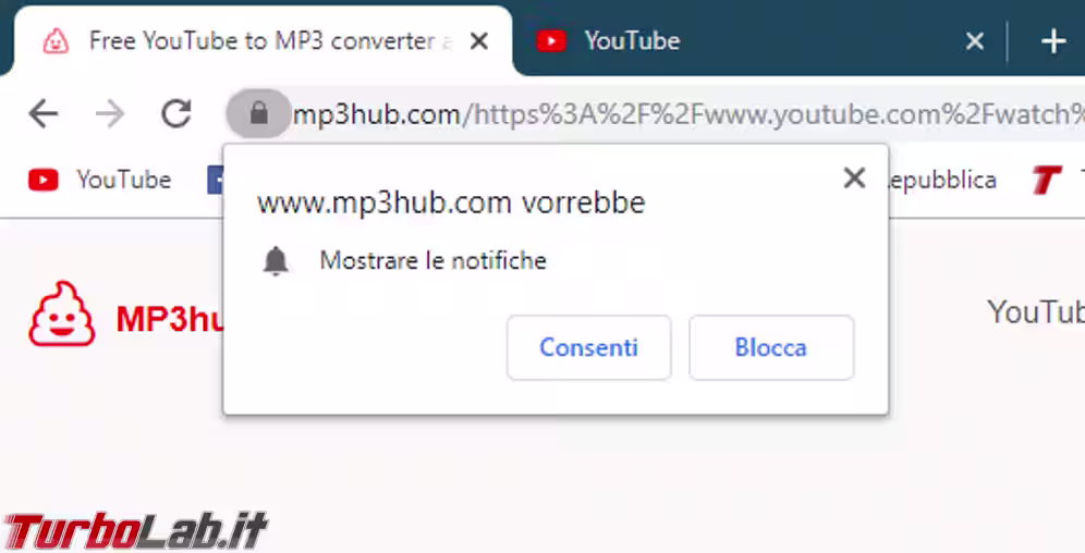 google chrome vorrebbe mostrare le notifiche autorizzazione