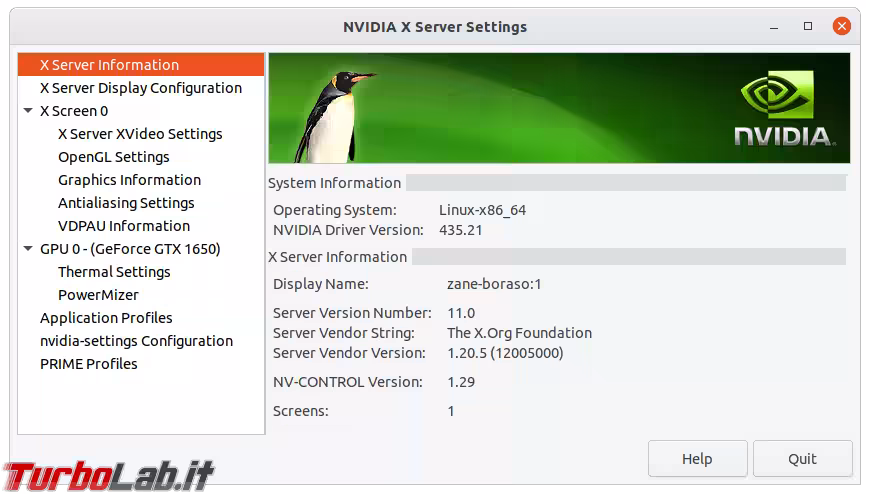 nvidia x server settings