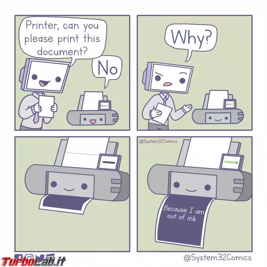printer out of ink