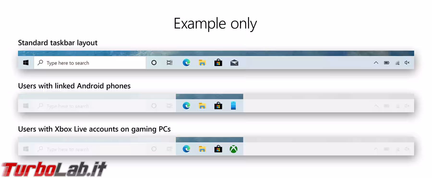 windows 10 default taskbar