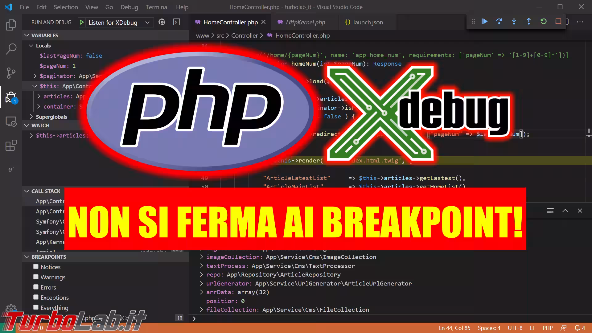 xdebug non ferma breakpoint