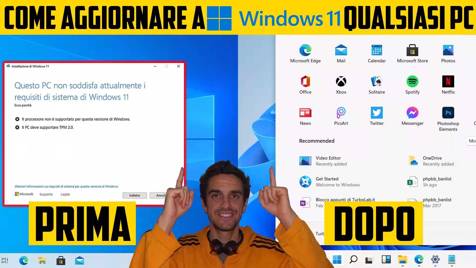 Come aggiornare a Windows 11 qualsiasi PC spotlight