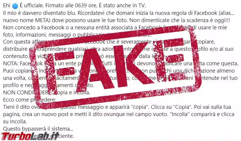 facebook bufala